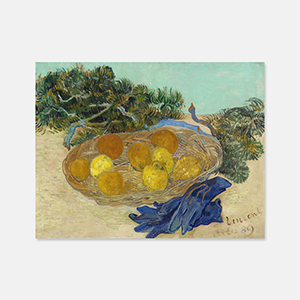 빈센트 반 고흐 - 파란 장갑, 오렌지, 레몬이 있는 정물 (1889)